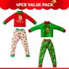 imageJOYIN 4 Pcs Christmas Elf Accessories  Xmas Clothing Ugly Sweaters for Dolls Santa and Snowman Classic Style Pajamas Green and Red Sweaters for Holiday DecorationsCute
