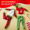 imageJOYIN 4 Pcs Christmas Elf Accessories  Xmas Clothing Ugly Sweaters for Dolls Santa and Snowman Classic Style Pajamas Green and Red Sweaters for Holiday DecorationsClassical