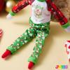 imageJOYIN 4 Pcs Christmas Elf Accessories  Xmas Clothing Ugly Sweaters for Dolls Santa and Snowman Classic Style Pajamas Green and Red Sweaters for Holiday DecorationsClassical