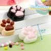 imageJOYIN 4 Pcs Taba Paw Squeeze Toys Colorful Kawaii Mochi Fufu Sensory Toys Cat Paw Taba Squeeze Toys for Party Favors Gifts for Adults Kids