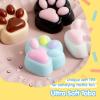 imageJOYIN 4 Pcs Taba Paw Squeeze Toys Colorful Kawaii Mochi Fufu Sensory Toys Cat Paw Taba Squeeze Toys for Party Favors Gifts for Adults Kids