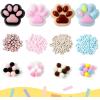 imageJOYIN 4 Pcs Taba Paw Squeeze Toys Colorful Kawaii Mochi Fufu Sensory Toys Cat Paw Taba Squeeze Toys for Party Favors Gifts for Adults Kids