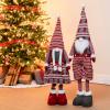imageJOYIN 40quot Christmas Gnome Standing Couple Decoration Knitting Style with Long Retractable Legs Tomte Nordic Gnomes Christmas Indoor Decor Xmas DecorHome DecorationsPattern