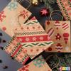 imageJOYIN 48 PCS Christmas Kraft Gift Bags 7quot x 9quot x 35quot for Gifts Party Supplies Decor Xmas Goody Treat Candy Bags for Holiday Wedding Gift Decor Classrooms and Party Favors Presents Wrapping
