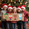 imageJOYIN 48 Pcs Christmas Make A Face Sticker Sheets Make Your Characters with Santa Santa Gnome Reindeer Snowman Gifts for Kids School Activities Party Favor Supplies Xmas Craft