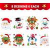 imageJOYIN 48 Pcs Christmas Makeaface Sticker Sheets Make Your Own Characters Mix and Match Sticker Sheets with Santa Santa Reindeer Gingerbread Snowman and Elf Kids Party Favor Supplies Xmas Craft