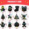imageJOYIN 48 Pcs Christmas Scratch Art Ornaments Rainbow Color Scratch Paper in Front Side ampamp Coloring Card in Back Side Scratch Off Kids Party Favors Supplies Holiday DIY Art Craft Kit Activities Gifts