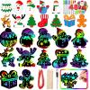imageJOYIN 48 Pcs Christmas Scratch Art Ornaments Rainbow Color Scratch Paper in Front Side ampamp Coloring Card in Back Side Scratch Off Kids Party Favors Supplies Holiday DIY Art Craft Kit Activities Gifts