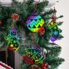 imageJOYIN 48 Pcs Christmas Scratch Art Ornaments Scratch Paper Craft Kit Include Snowman Snowflakes Christmas Tree and Reindeer Rainbow Color Scratch Off Hanging Ornament for Kids Party Favors