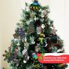 imageJOYIN 48 Pcs Christmas Scratch Art Ornaments Scratch Paper Craft Kit Include Snowman Snowflakes Christmas Tree and Reindeer Rainbow Color Scratch Off Hanging Ornament for Kids Party Favors