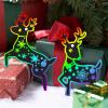 imageJOYIN 48 Pcs Christmas Scratch Art Ornaments Scratch Paper Craft Kit Include Snowman Snowflakes Christmas Tree and Reindeer Rainbow Color Scratch Off Hanging Ornament for Kids Party Favors