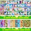 imageJOYIN 4Pack Crafts for Kids Sticker Paint Book Gift Party Favor  Paint by Stickers Numbers for Kids Traveling  Safari Unicorn Dog Sea Animals