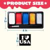 imageJOYIN 5 Colors Patriotic Face Body Paint Kit with Glitter and 16 Pcs Stencils Sticker for Kids 4th of July Face Paint Red White Blue Make Up for Independence Day Memorial Day Party Veterans Day