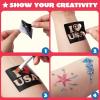 imageJOYIN 5 Colors Patriotic Face Body Paint Kit with Glitter and 16 Pcs Stencils Sticker for Kids 4th of July Face Paint Red White Blue Make Up for Independence Day Memorial Day Party Veterans Day