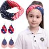 imageJOYIN 5 Pcs Patriotic Accessories of a US American Flag Headband 4 Leather Earrings for 4th of July Celebration Independence Day Themed Party Dressup