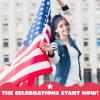 imageJOYIN 5 Pcs Patriotic Accessories of a US American Flag Headband 4 Leather Earrings for 4th of July Celebration Independence Day Themed Party Dressup