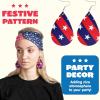 imageJOYIN 5 Pcs Patriotic Accessories of a US American Flag Headband 4 Leather Earrings for 4th of July Celebration Independence Day Themed Party Dressup