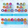 imageJOYIN 50 Pcs Animal Stamps for Kids with 50 Different Designs FarmSea AnimalsStamps for Crafting Prize Box Toys for Classroom Kids Party Favor Goodie Bag Halloween ChristmasAssorted