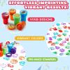 imageJOYIN 50 Pcs Animal Stamps for Kids with 50 Different Designs FarmSea AnimalsStamps for Crafting Prize Box Toys for Classroom Kids Party Favor Goodie Bag Halloween ChristmasAssorted