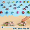 imageJOYIN 50 Pcs Mini Pull Back Cars Set Toy Cars for Kids 48 Bulk Party Favors Treasure Box Prizes Classroom Rewards Pinata Stuffers Goodie Bags Stuffers for Boys and Girls
