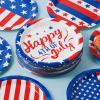 imageJOYIN 54 Pcs July 4th Paper Plates 9quot Patriotic Disposable Plates with 6 Themed Designs Red White Blue American Flag Party Supplies 4th of July Independence Day Party Tableware Decoration Supply