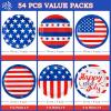 imageJOYIN 54 Pcs July 4th Paper Plates 9quot Patriotic Disposable Plates with 6 Themed Designs Red White Blue American Flag Party Supplies 4th of July Independence Day Party Tableware Decoration Supply