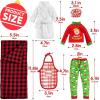 imageJOYIN 6 PCS Christmas Doll Clothes Christmas Doll Sleeping Bag Apron Bathrobes and Hat for Holiday Outfits Accessories Decorations