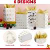 imageJOYIN 6 PCS Christmas Foil Gold Present Bags with Tissue Papers 8quot x45quot x105quot Xmas Holiday Paper Bags 6 Winter Prints Designs for Gifts Party Supplies Decor Xmas Goody Treat Candy Wrapping
