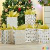imageJOYIN 6 PCS Christmas Foil Gold Present Bags with Tissue Papers 8quot x45quot x105quot Xmas Holiday Paper Bags 6 Winter Prints Designs for Gifts Party Supplies Decor Xmas Goody Treat Candy Wrapping