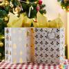 imageJOYIN 6 PCS Christmas Foil Gold Present Bags with Tissue Papers 8quot x45quot x105quot Xmas Holiday Paper Bags 6 Winter Prints Designs for Gifts Party Supplies Decor Xmas Goody Treat Candy Wrapping