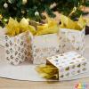 imageJOYIN 6 PCS Christmas Foil Gold Present Bags with Tissue Papers 8quot x45quot x105quot Xmas Holiday Paper Bags 6 Winter Prints Designs for Gifts Party Supplies Decor Xmas Goody Treat Candy Wrapping
