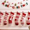 imageJOYIN 6 Pack 18quot Knit Christmas Stockings Large Rustic Yarn Xmas Stockings for Family Holiday Decorations