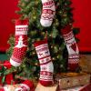 imageJOYIN 6 Pack 18quot Knit Christmas Stockings Large Rustic Yarn Xmas Stockings for Family Holiday Decorations