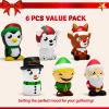 imageJOYIN 6 Pack Christmas Themed Squeeze Toys Slow Rising Stress Relief Super Soft Kawaii Cute Christmas Friends Characters Toys for Boys Girls