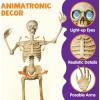 imageJOYIN 60quot Halloween Animatronics Skeleton Decor with LightUp Eyes Creepy Sound Movable Head and Arms Life Size Animated Decorations Haunted House Props for Outdoor Indoor Yard Patio Lawn