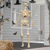 imageJOYIN 60quot Halloween Animatronics Skeleton Decor with LightUp Eyes Creepy Sound Movable Head and Arms Life Size Animated Decorations Haunted House Props for Outdoor Indoor Yard Patio Lawn