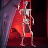 imageJOYIN 60quot Halloween Animatronics Skeleton Decor with LightUp Eyes Creepy Sound Movable Head and Arms Life Size Animated Decorations Haunted House Props for Outdoor Indoor Yard Patio Lawn
