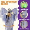 imageJOYIN 67quot Halloween Decorations Outdoor Scary Animatronics Clown Decor Clearance with LED Eyes and Creepy Sound Life Size Animated for Haunted House Lawn Yard PatioScythe Grim Reaper