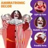 imageJOYIN 67quot Halloween Decorations Outdoor Scary Animatronics Clown Decor Clearance with LED Eyes and Creepy Sound Life Size Animated for Haunted House Lawn Yard PatioClown