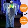 imageJOYIN 67quot Halloween Decorations Outdoor Scary Animatronics Clown Decor Clearance with LED Eyes and Creepy Sound Life Size Animated for Haunted House Lawn Yard PatioScythe Grim Reaper