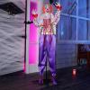 imageJOYIN 67quot Halloween Decorations Outdoor Scary Animatronics Clown Decor Clearance with LED Eyes and Creepy Sound Life Size Animated for Haunted House Lawn Yard PatioPurple Clown