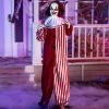 imageJOYIN 67quot Halloween Decorations Outdoor Scary Animatronics Clown Decor Clearance with LED Eyes and Creepy Sound Life Size Animated for Haunted House Lawn Yard PatioClown