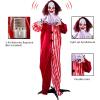 imageJOYIN 67quot Halloween Decorations Outdoor Scary Animatronics Clown Decor Clearance with LED Eyes and Creepy Sound Life Size Animated for Haunted House Lawn Yard PatioClown