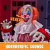 imageJOYIN 67quot Halloween Decorations Outdoor Scary Animatronics Clown Decor Clearance with LED Eyes and Creepy Sound Life Size Animated for Haunted House Lawn Yard PatioPurple Clown