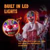 imageJOYIN 67quot Halloween Decorations Outdoor Scary Animatronics Clown Decor Clearance with LED Eyes and Creepy Sound Life Size Animated for Haunted House Lawn Yard PatioPurple Clown