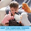 imageJOYIN 6Pcs Kids Hand Puppet Set with Working Mouth Toddler Animal Plush Toy Includes Elephant Giraffe Lion Bear Raccoon and Monkey for Show Theater Christmas Birthday Gifts for Kid Age 3Upgrade Farm Friends