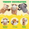 imageJOYIN 6Pcs Kids Hand Puppet Set with Working Mouth Toddler Animal Plush Toy Includes Elephant Giraffe Lion Bear Raccoon and Monkey for Show Theater Christmas Birthday Gifts for Kid Age 3Animal Friends
