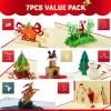 imageJOYIN 7 Pack Pop up Christmas Cards 3D Greeting Cards with Unique Designs and Envelopes 6quot x 6quot for Winter Merry Christmas Season Present