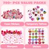 imageJOYIN 700 Pcs Valentines Day Party Favor Supplies Craft Set Foam Stickers for Kid Tattoos Stampers ampamp Stickers for Decorations Photo Props School Classroom Holiday Exchange Game Prizes Art Craft