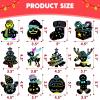 imageJOYIN 72 Pcs Christmas Scratch Art Ornaments Rainbow Color Scratch Paper Craft Kit Include Snowman Christmas Tree and Reindeer Scratch Off Hanging Ornament for Kids Party Favor